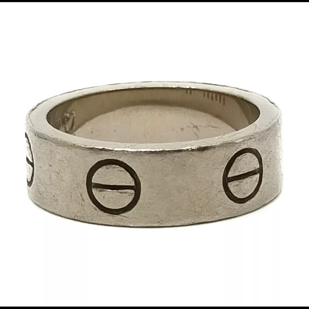 Cartier thick love band ring 18k white gold - Picture 10 of 15